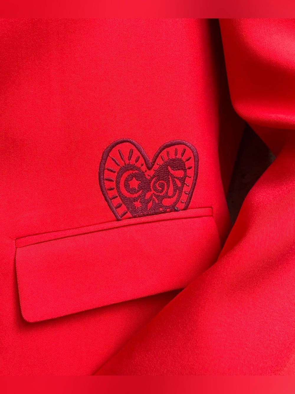 Never Fully Dressed Red Sundazed Romance Blazer size 12 - Picture 5 of 16